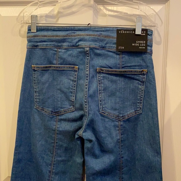 VERONICA BEARD Ember Wide Leg Jean Powdered Ocean - Picture 9 of 12